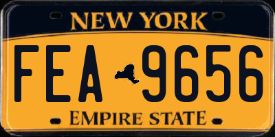 NY license plate FEA9656