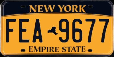 NY license plate FEA9677
