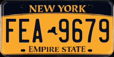 NY license plate FEA9679