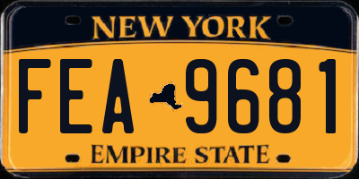 NY license plate FEA9681