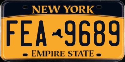NY license plate FEA9689