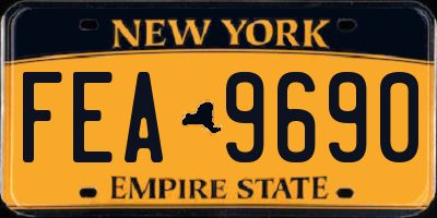 NY license plate FEA9690