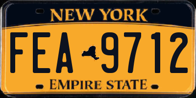 NY license plate FEA9712