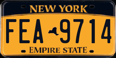 NY license plate FEA9714