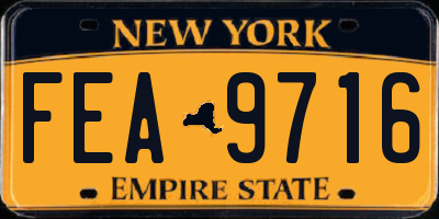 NY license plate FEA9716