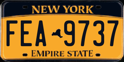 NY license plate FEA9737
