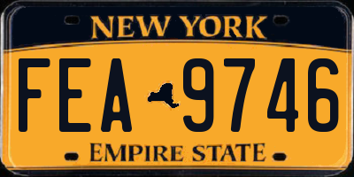 NY license plate FEA9746