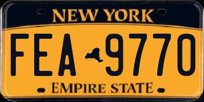 NY license plate FEA9770