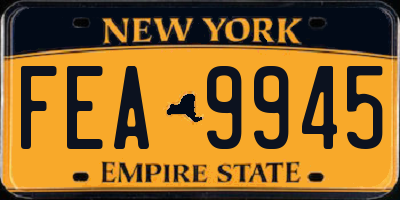 NY license plate FEA9945