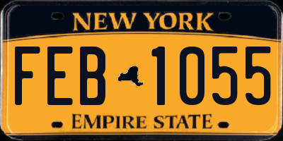NY license plate FEB1055
