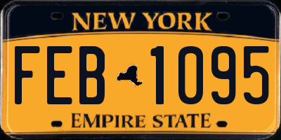 NY license plate FEB1095
