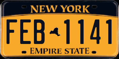 NY license plate FEB1141