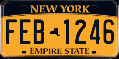 NY license plate FEB1246
