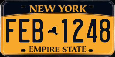 NY license plate FEB1248