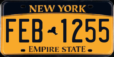 NY license plate FEB1255