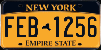 NY license plate FEB1256