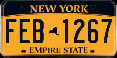 NY license plate FEB1267