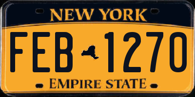 NY license plate FEB1270