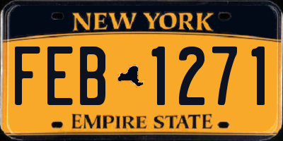 NY license plate FEB1271