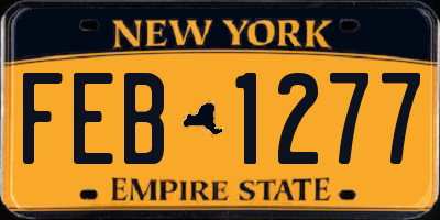 NY license plate FEB1277