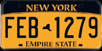 NY license plate FEB1279