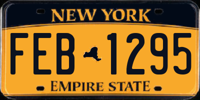 NY license plate FEB1295