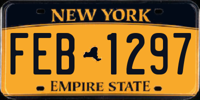 NY license plate FEB1297