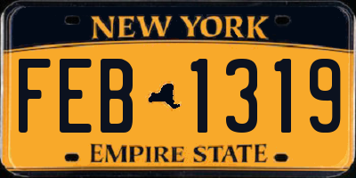 NY license plate FEB1319