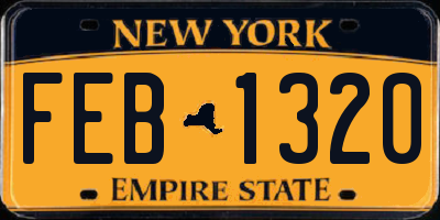 NY license plate FEB1320