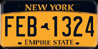 NY license plate FEB1324