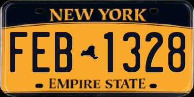 NY license plate FEB1328