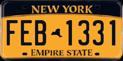 NY license plate FEB1331