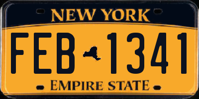 NY license plate FEB1341
