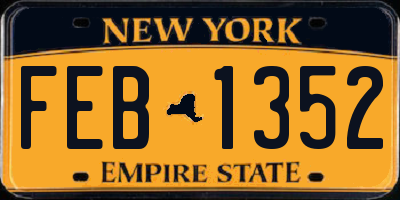 NY license plate FEB1352