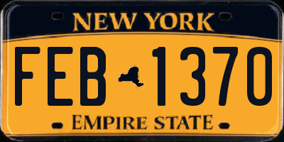 NY license plate FEB1370