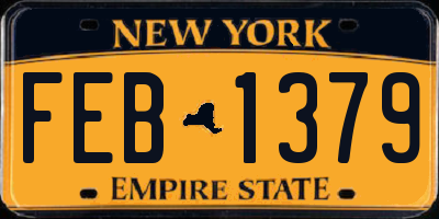 NY license plate FEB1379