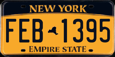 NY license plate FEB1395