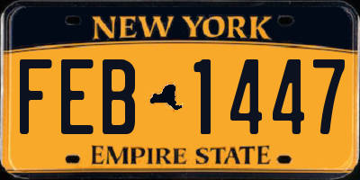 NY license plate FEB1447