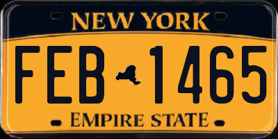 NY license plate FEB1465