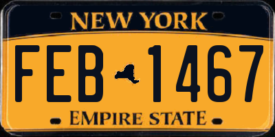 NY license plate FEB1467