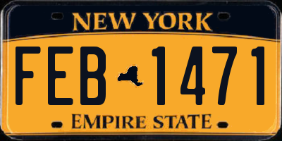 NY license plate FEB1471