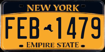 NY license plate FEB1479