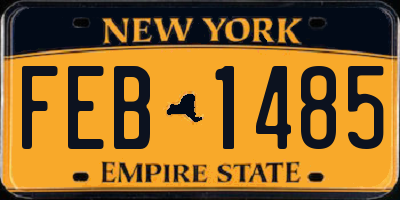 NY license plate FEB1485