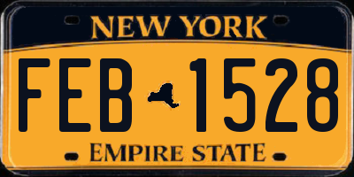 NY license plate FEB1528