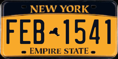 NY license plate FEB1541