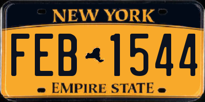 NY license plate FEB1544