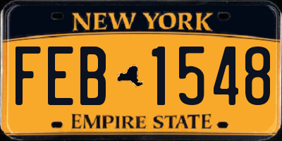 NY license plate FEB1548