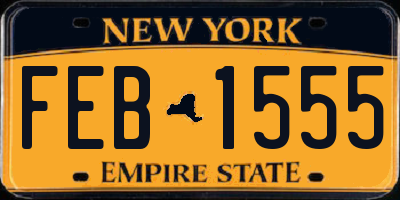 NY license plate FEB1555