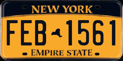 NY license plate FEB1561