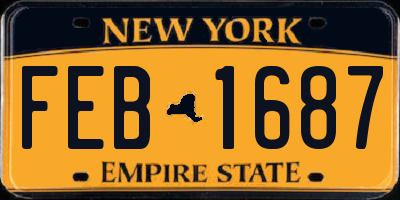 NY license plate FEB1687